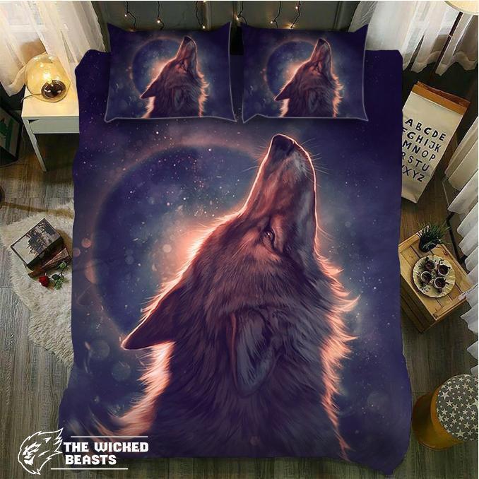 Moon Wolf3D Customized Duvet Cover Bedding Sets