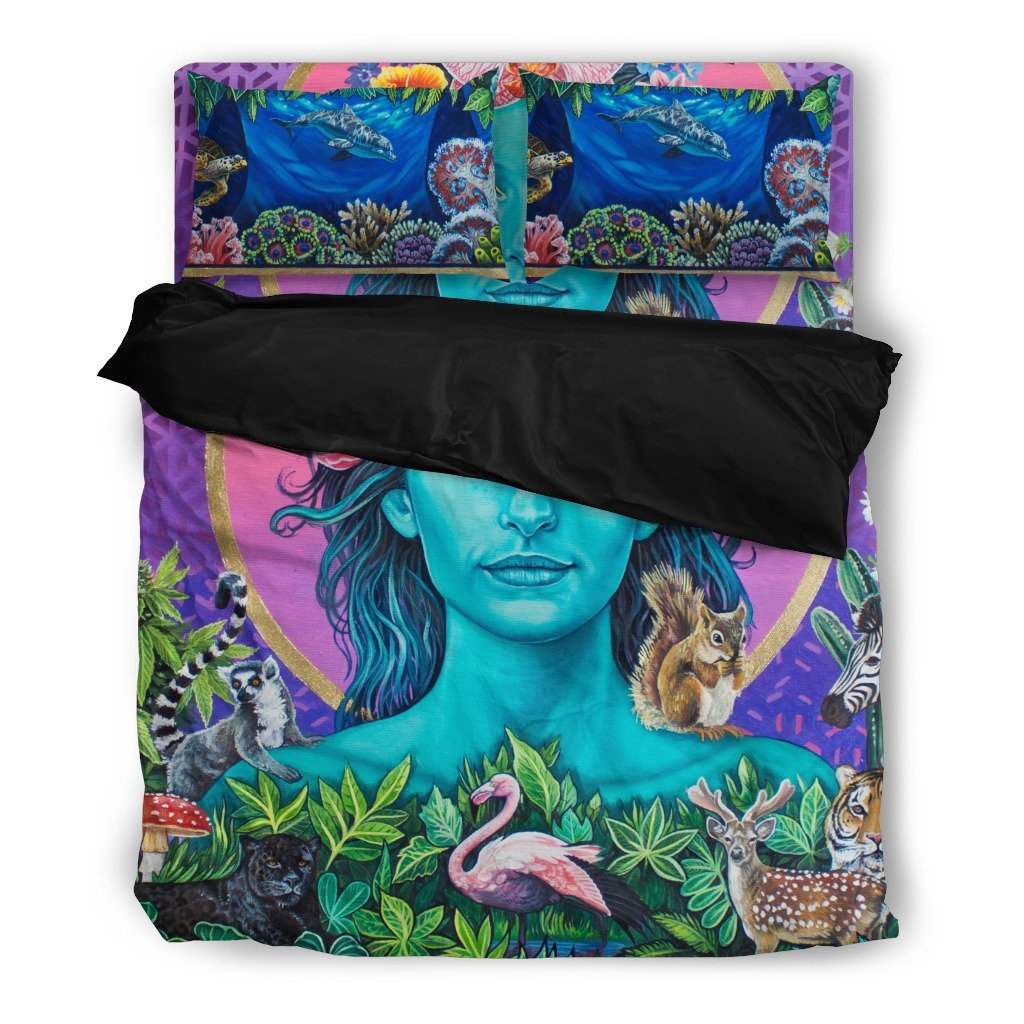 Mother Earth Vibration 3D Customized Duvet Cover Bedding Sets