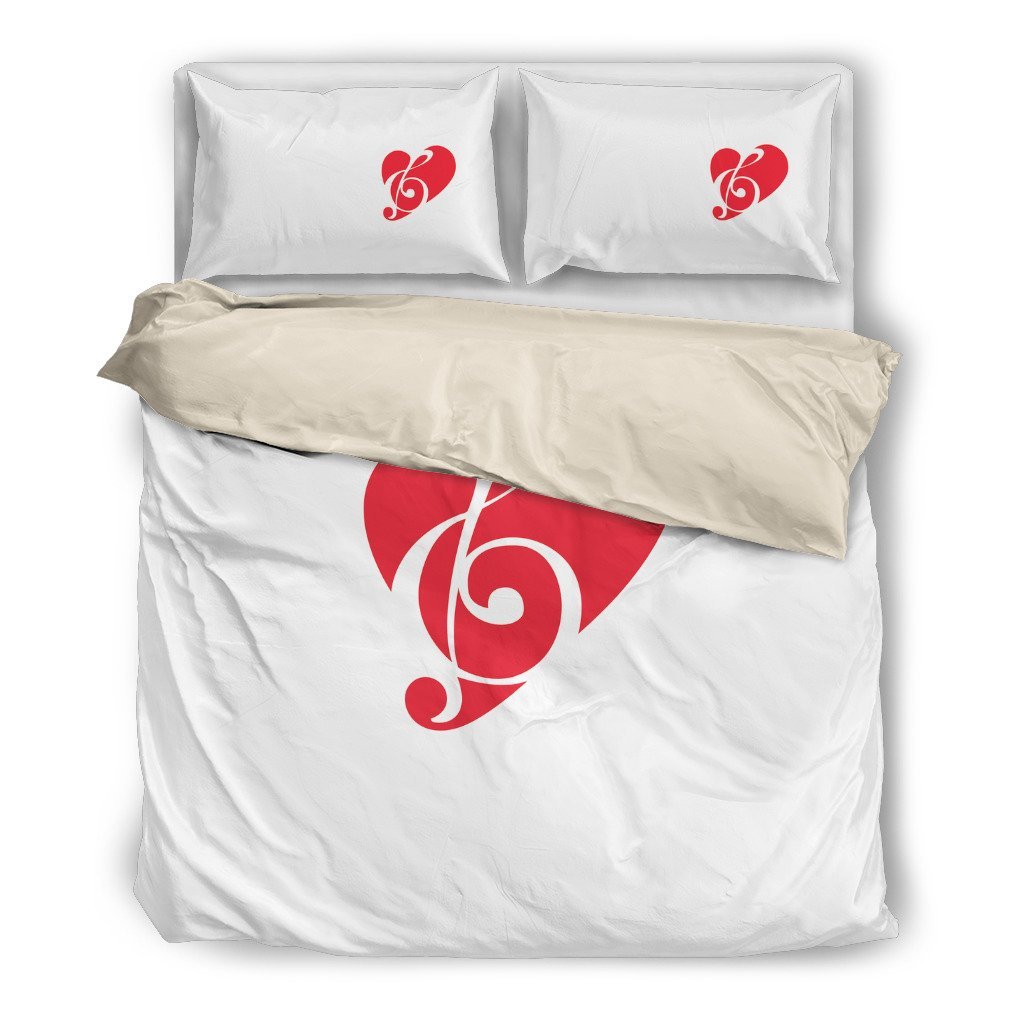 Music Heart 3D Customized Duvet Cover Bedding Sets