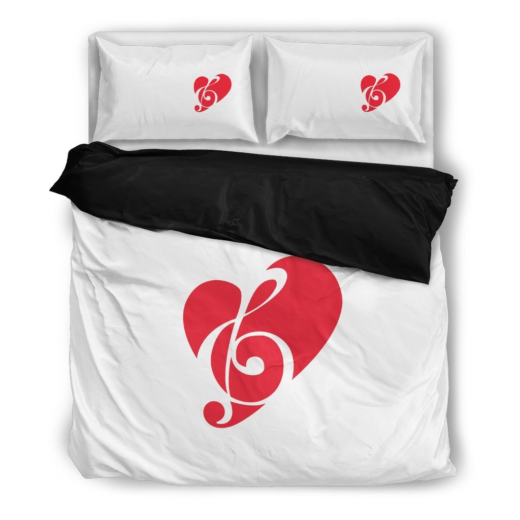 Music Note Heart 3D Customized Duvet Cover Bedding Sets