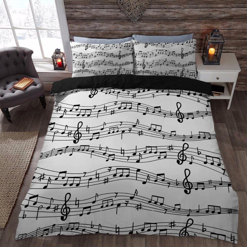 Music Note Printed3D Customized Duvet Cover Bedding Sets