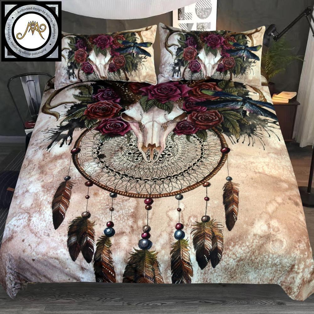 Mystery Skull Dreamcatcher by Sunima-MysteryArt Bedding Set