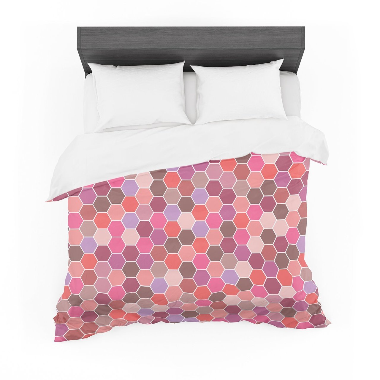 Nanditaingh ‘Blush’ Tiled Pink Featherweight3D Customized Duvet Cover Bedding Sets