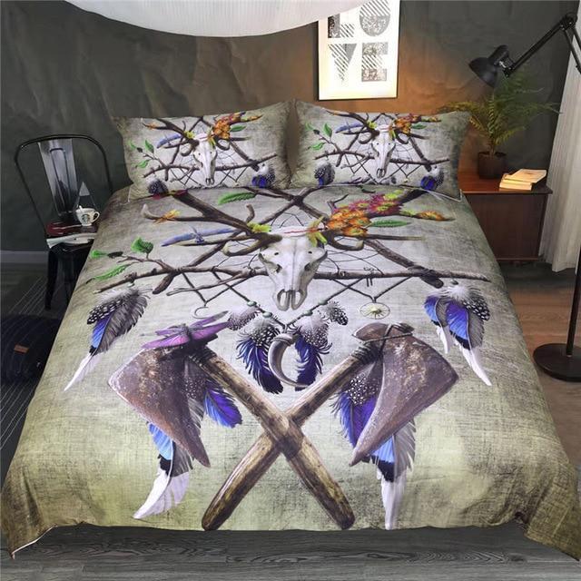 Native American Skull by Sunima-MysteryArt Bedding Set