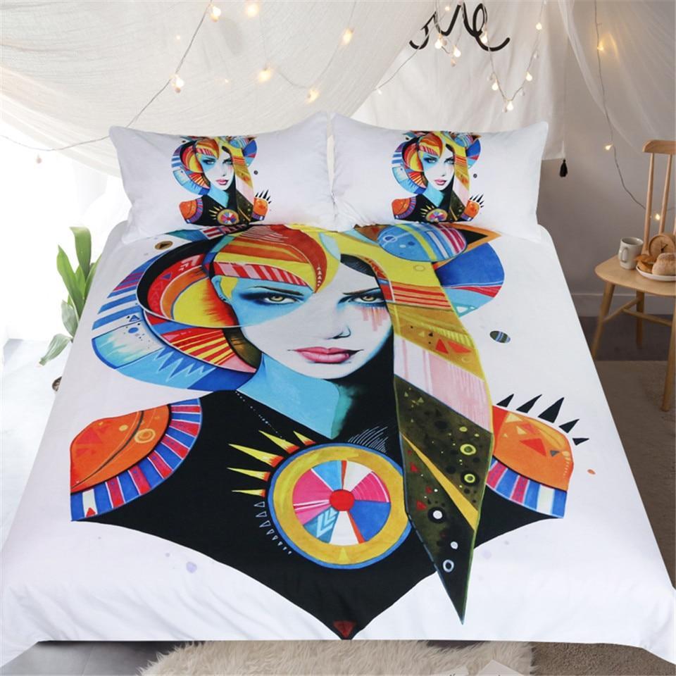 Native Girl by Pixie Cold Art 3D Customized Duvet Cover Bedding Sets