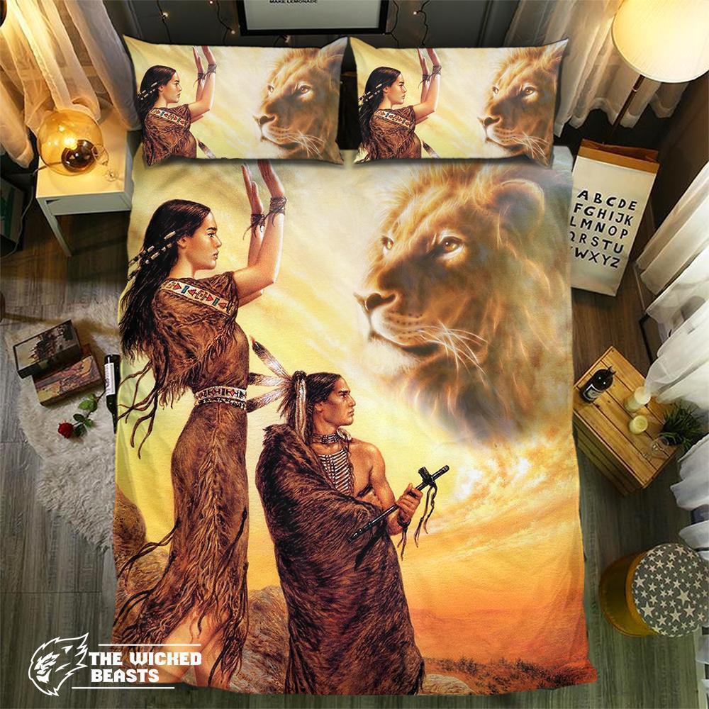 Native Land Lion Collection 092413D Customized Duvet Cover Bedding Sets