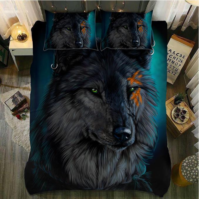 Native Wolf3D Customized Duvet Cover Bedding Sets
