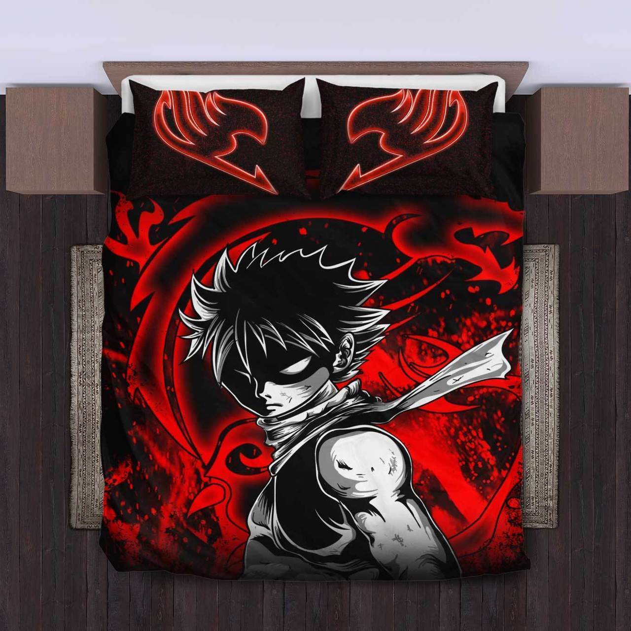 Natsu Red Bedding Set