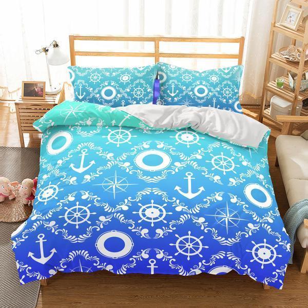 Natural Scenery Ship’s Anchor 3D Customized Duvet Cover Bedding Sets