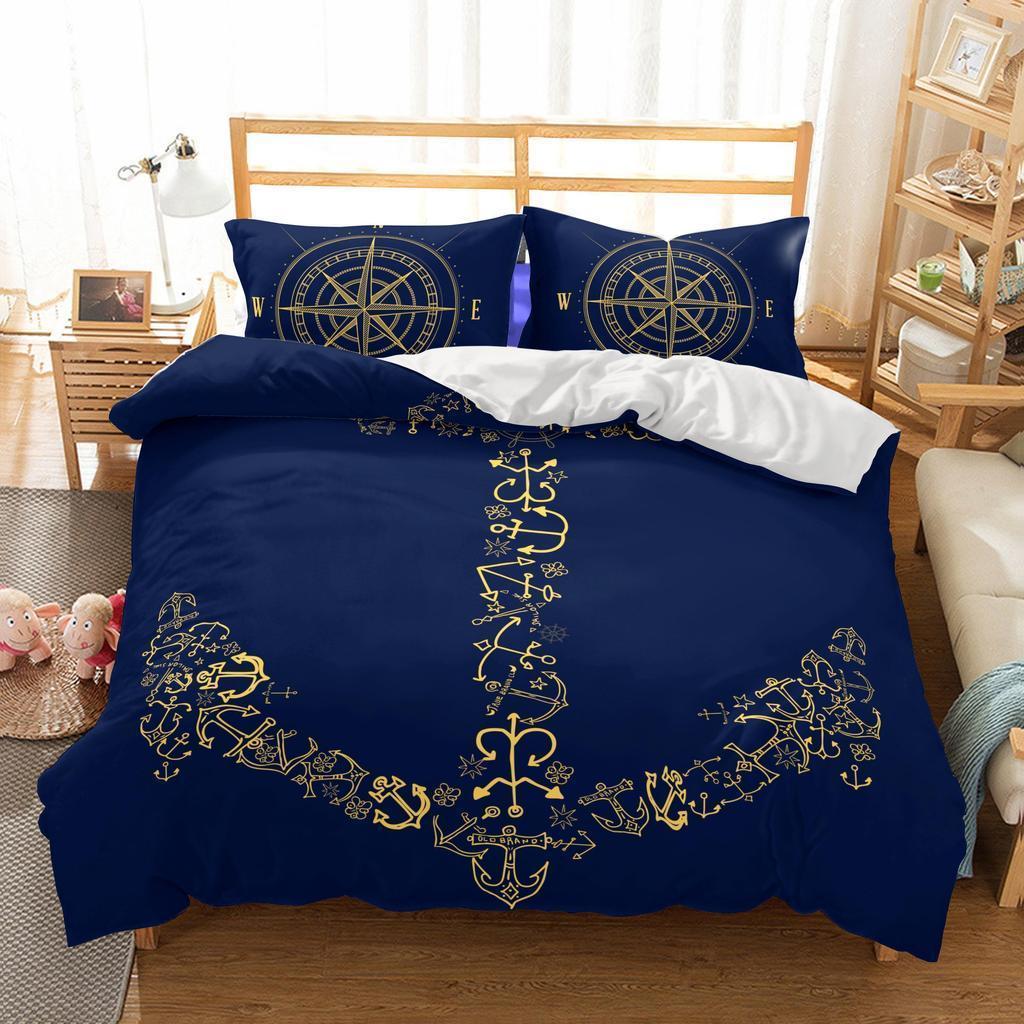 Natural Scenery Ship’s Anchor Printed 3D Customized Duvet Cover Bedding Sets