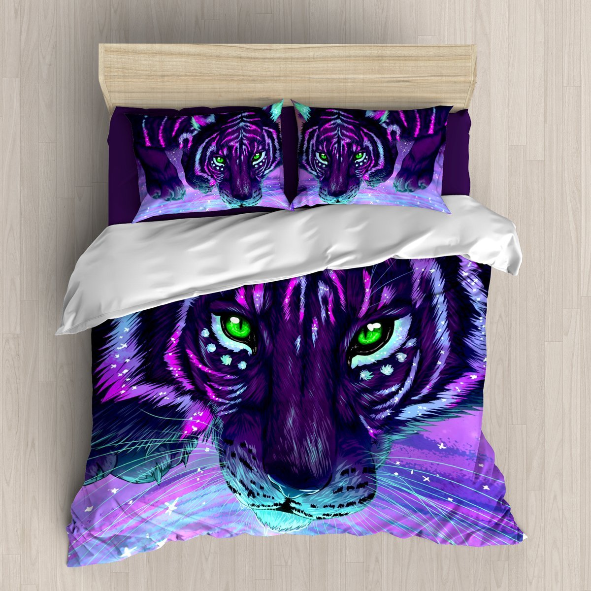 Neon Tiger 3D Customized Duvet Cover Bedding Sets