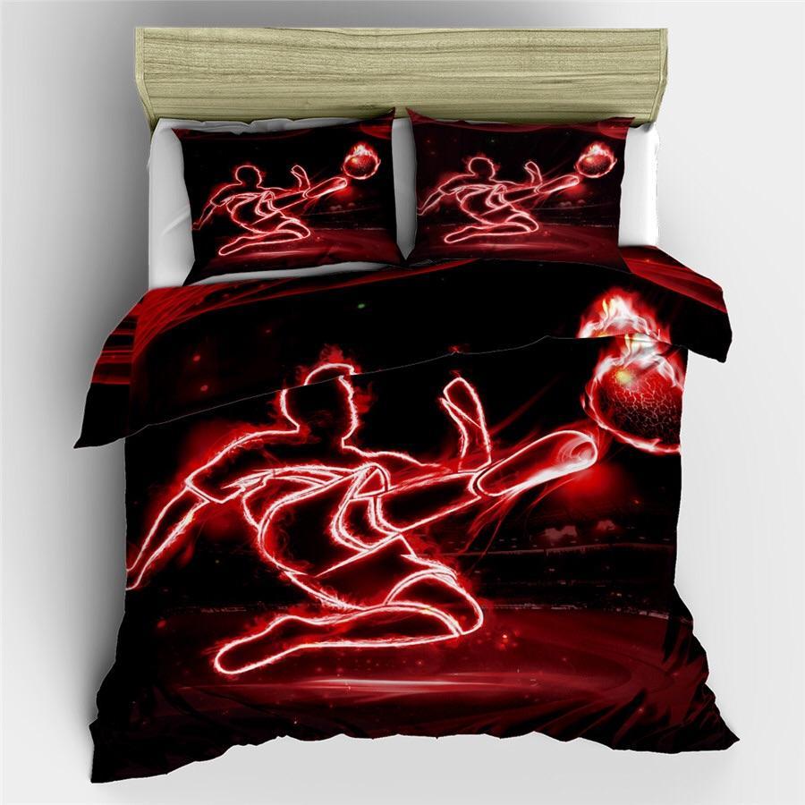 Neonoccer Player 3D Customized Duvet Cover Bedding Sets