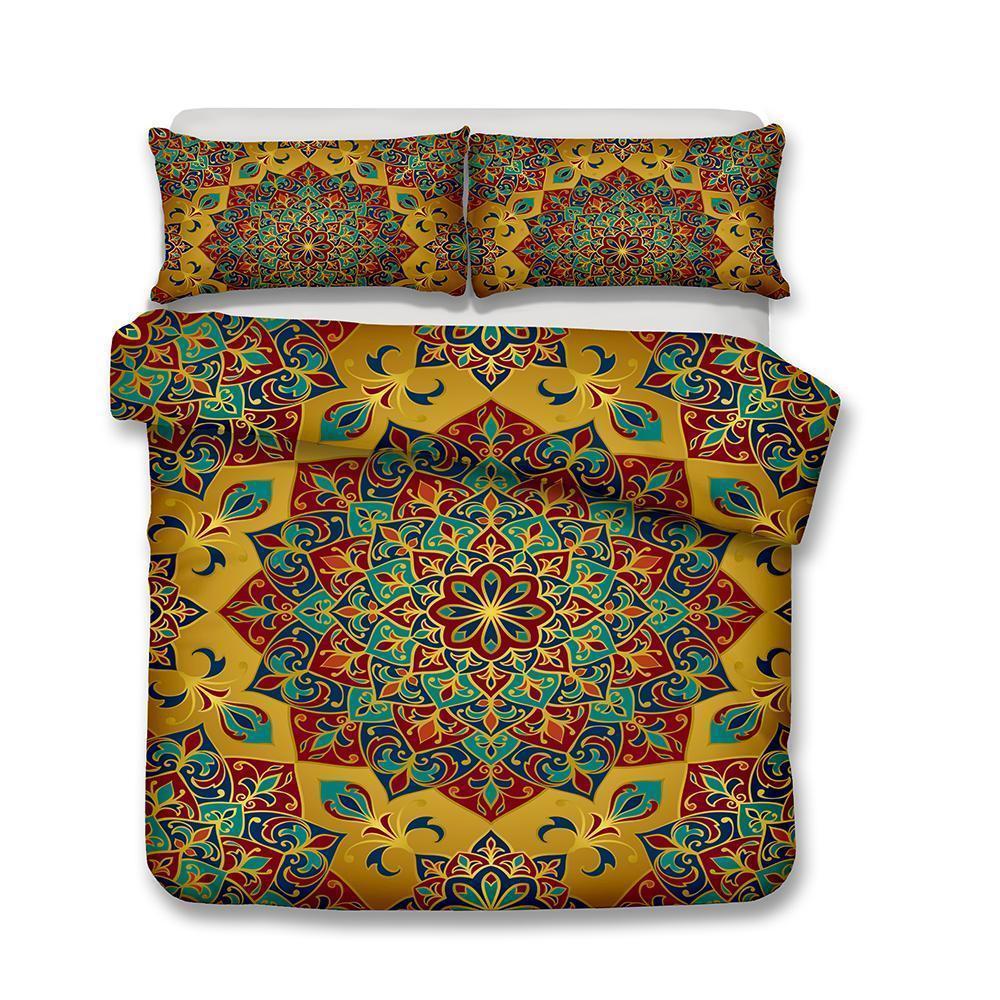 New Design Print Bohemia Green Theme Bohemian Comforter Boho Bedspreadss3D Customized Duvet Cover Bedding Sets
