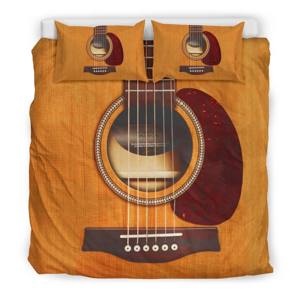 New! Wooden Guitar 3D Customized Duvet Cover Bedding Sets