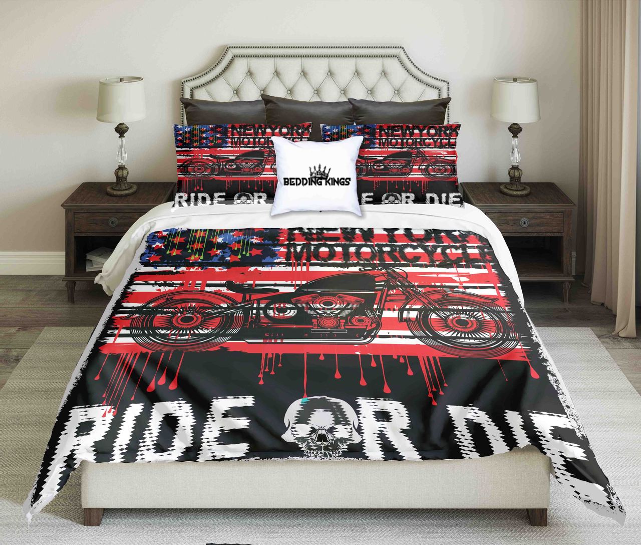 Newyork Bikers | kings3D Customized Duvet Cover Bedding Sets
