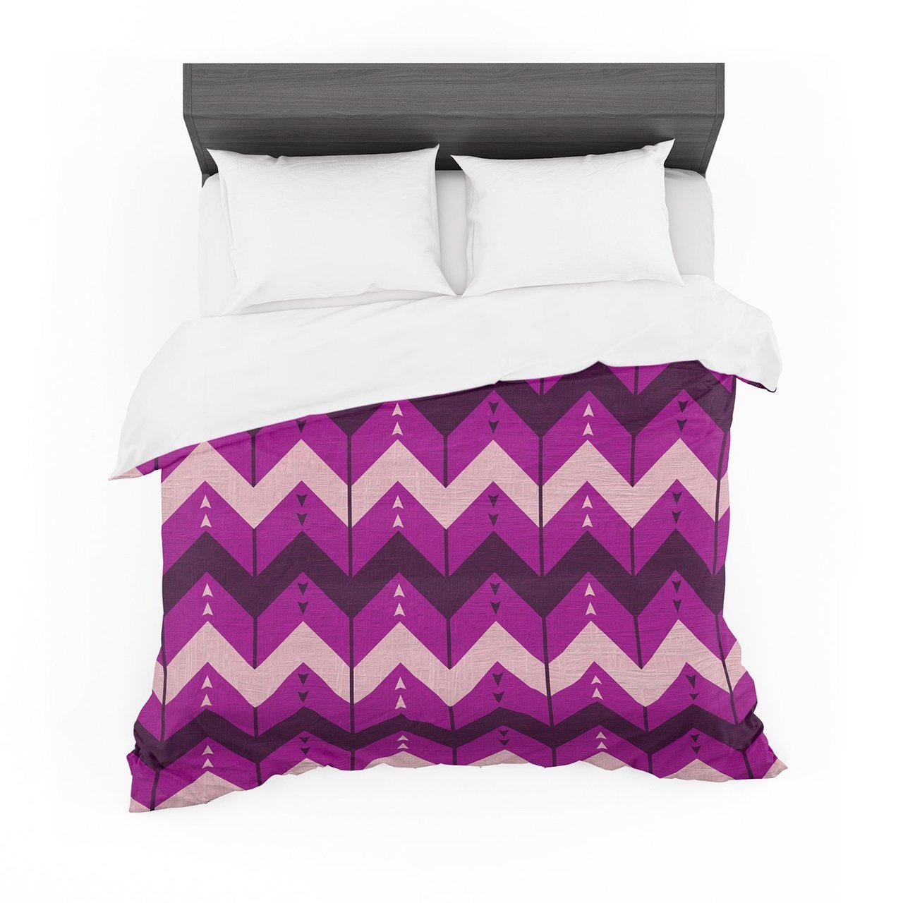 Nick Atkinson ‘Chevron Dance Purple’ Cotton3D Customized Duvet Cover Bedding Sets