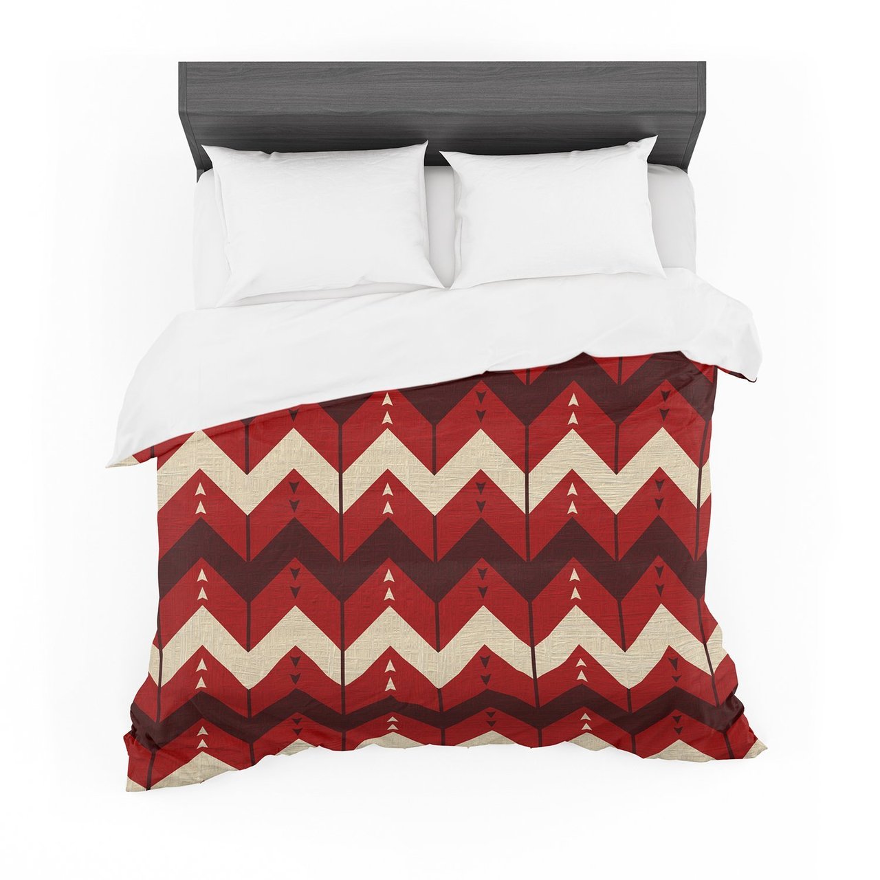 Nick Atkinson ‘Chevron Dance Red’ Cotton3D Customized Duvet Cover Bedding Sets