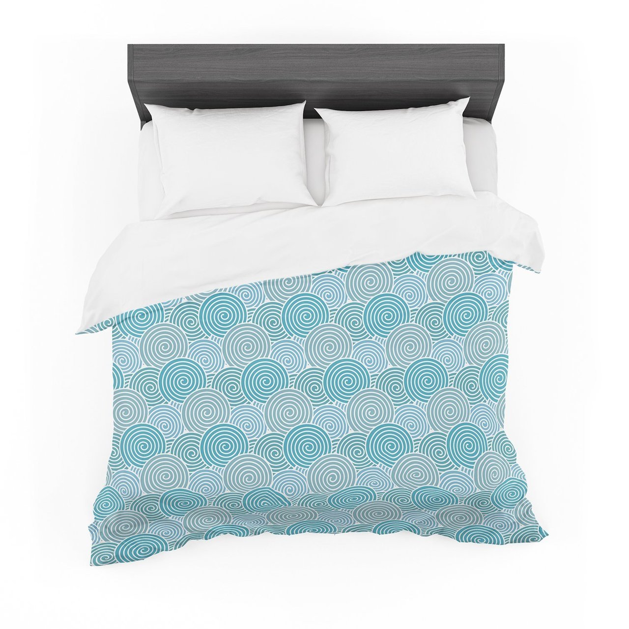Nick Atkinson ‘Oceanwirl’ Teal Green Cotton3D Customized Duvet Cover Bedding Sets