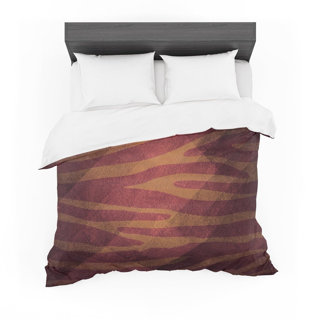 Nick Atkinson ‘Red Zebra Texture’ Cotton3D Customized Duvet Cover Bedding Sets