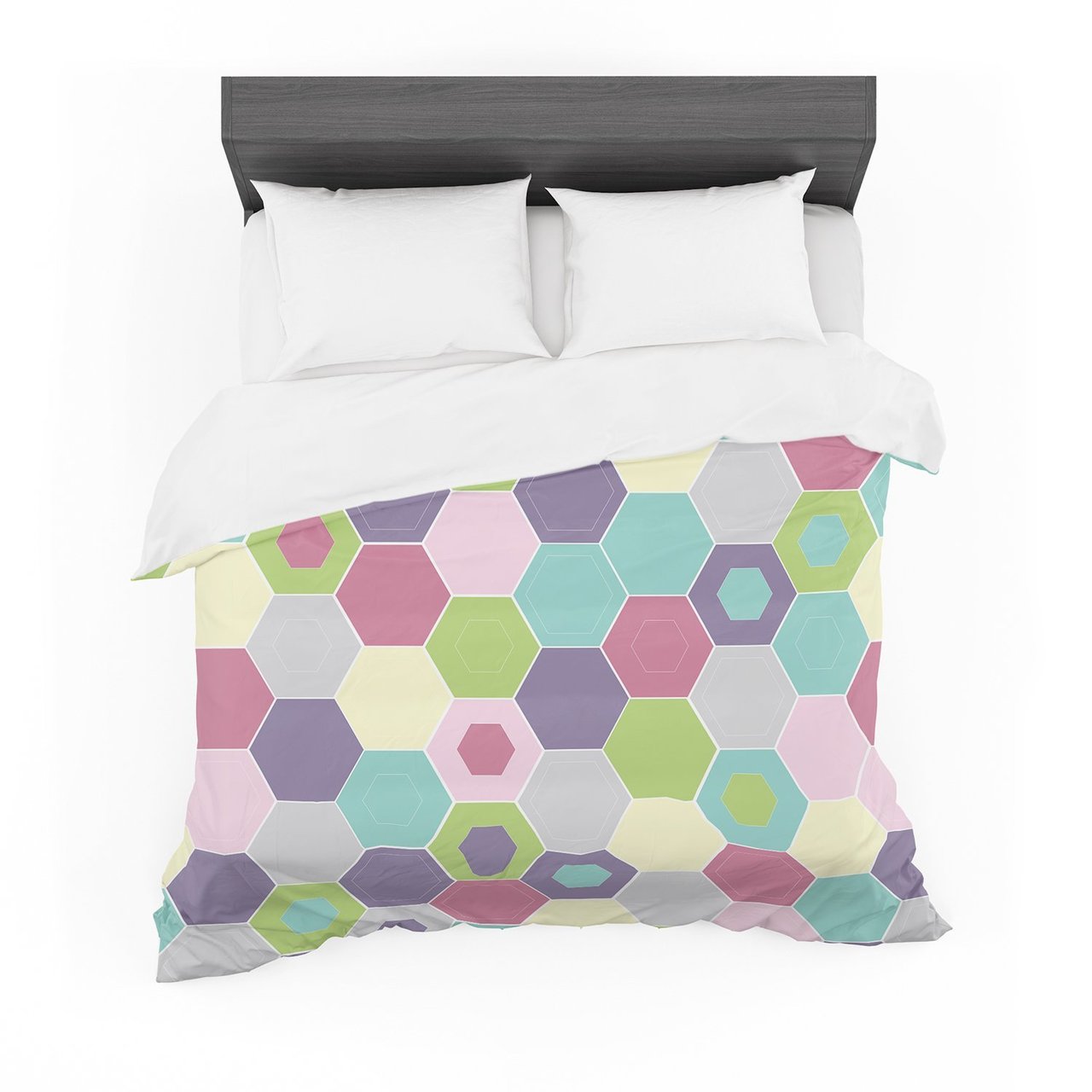 Nicole Ketchum ‘Pale Bee Hex.’ Cotton3D Customized Duvet Cover Bedding Sets