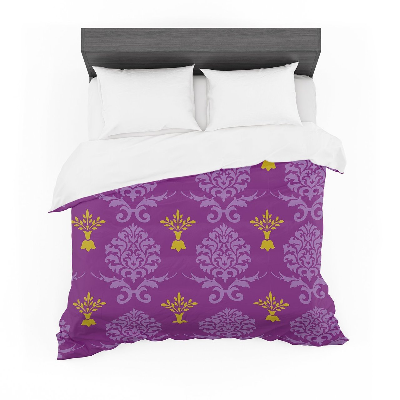 Nicole Ketchum ‘Purple Crowns’ Cotton3D Customized Duvet Cover Bedding Sets