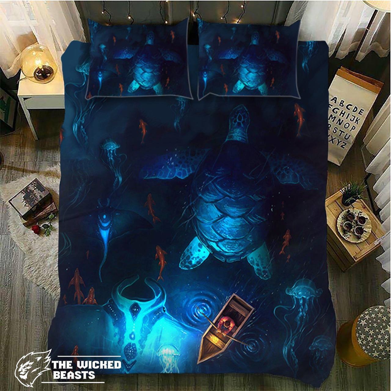 Night Fishing3D Customized Duvet Cover Bedding Sets