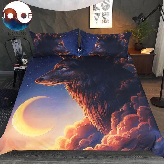 Night Guardian Wolves3D Customized Duvet Cover Bedding Sets