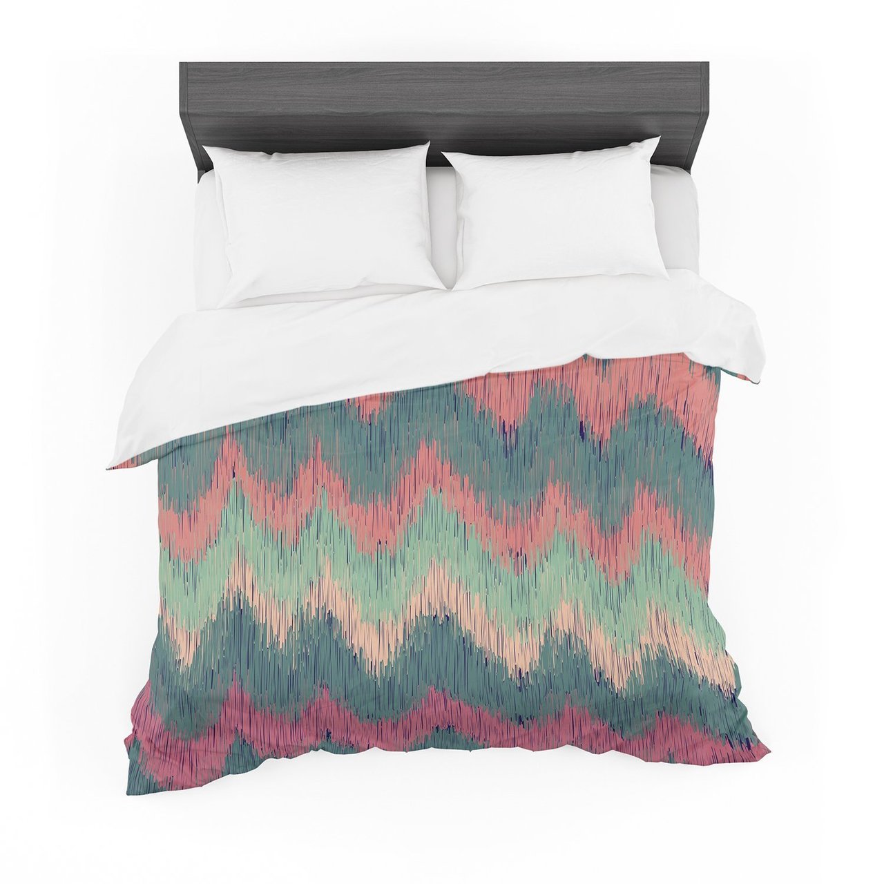 Nika Martinez ‘Ikat Chevron’ Multicolor Featherweight3D Customized Duvet Cover Bedding Sets