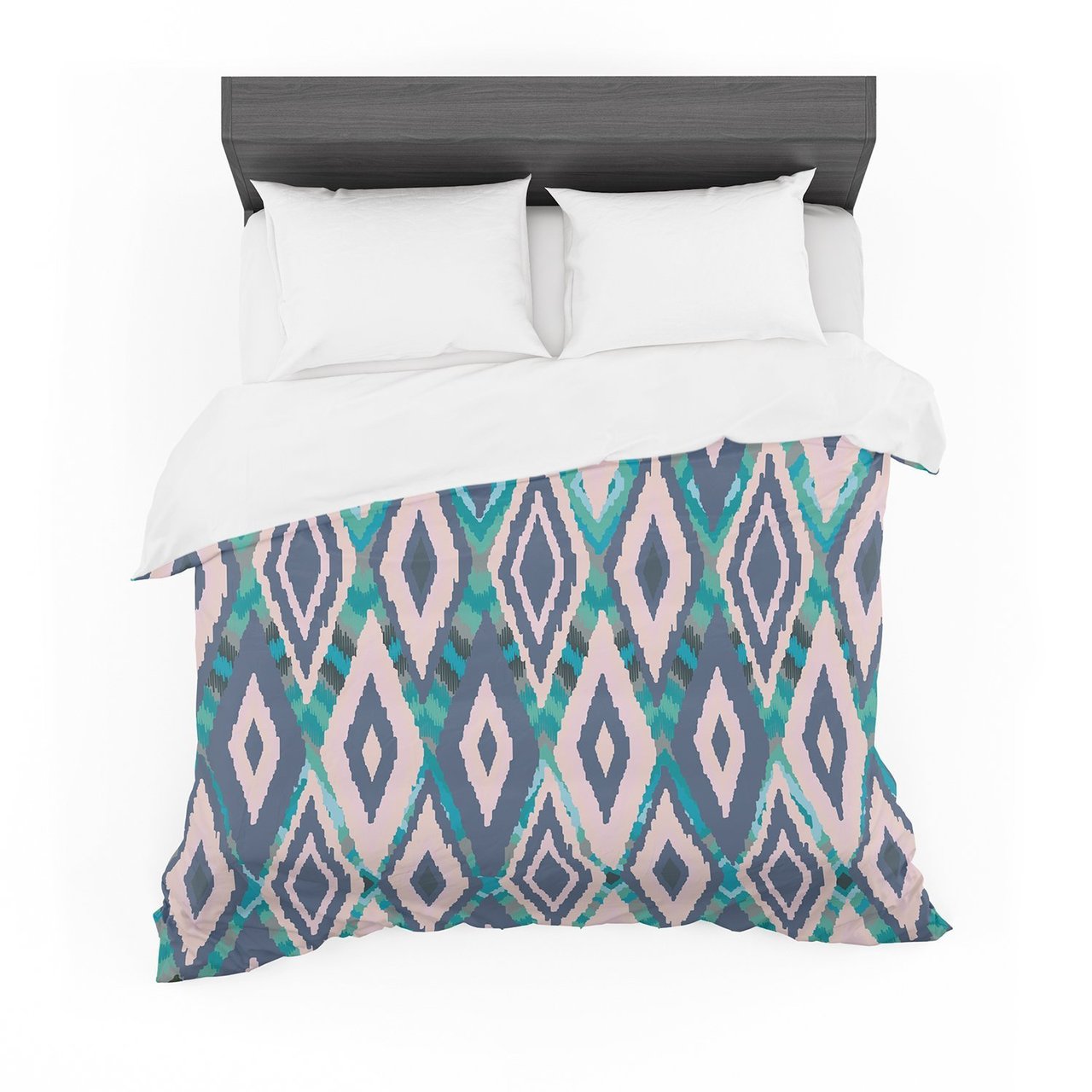 Nika Martinez ‘Tribal Ikat’ Blue Pattern Cotton3D Customized Duvet Cover Bedding Sets