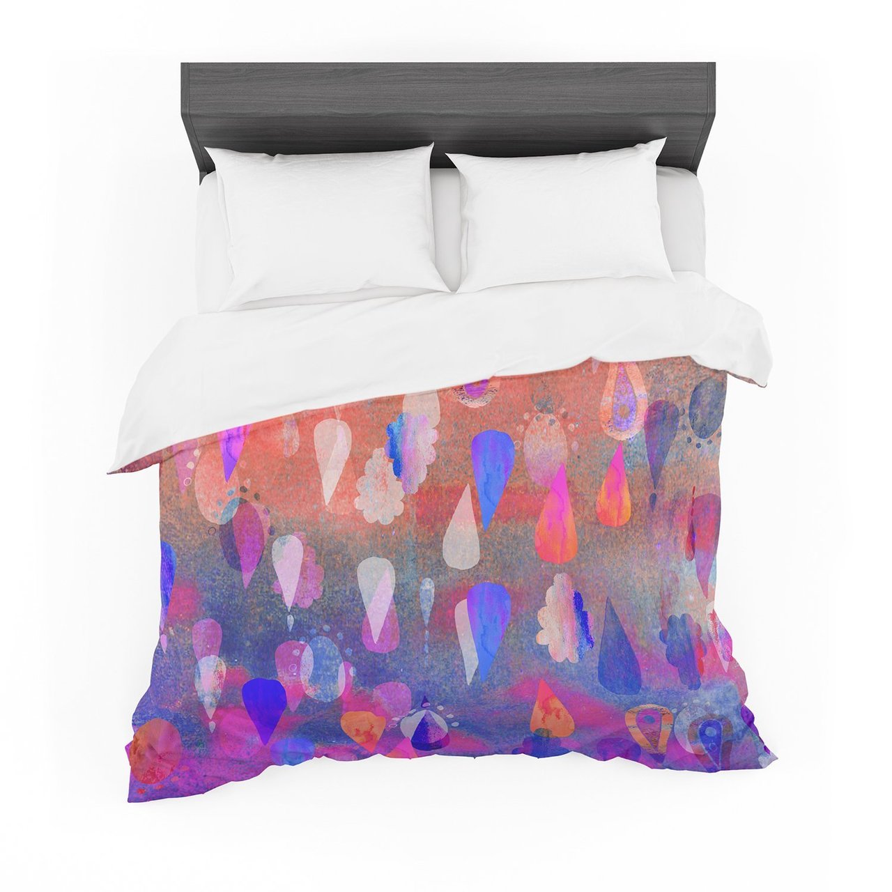 Nikkitrange ‘Bindi Dreaming’ Blue Pink Cotton3D Customized Duvet Cover Bedding Sets