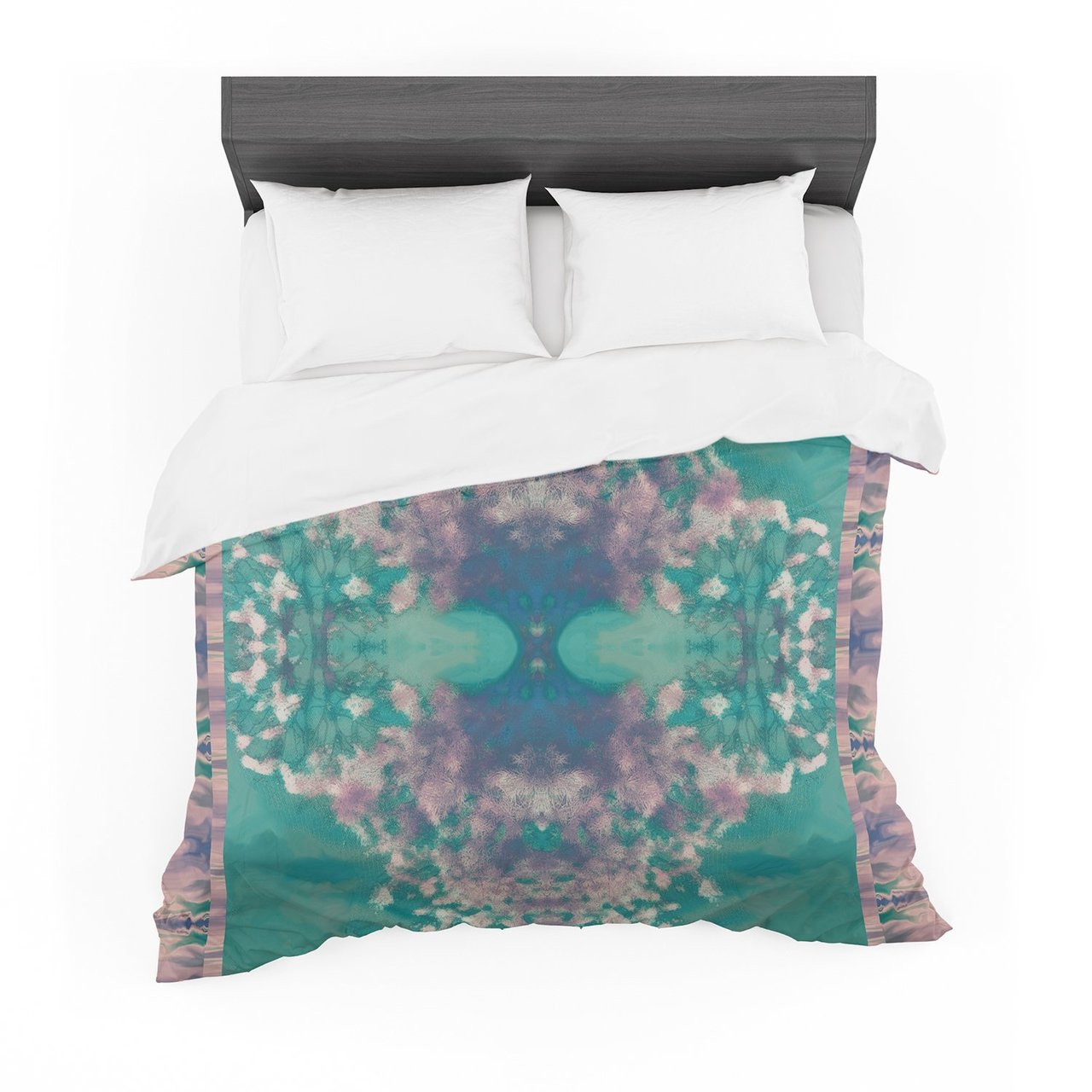 Nina May ‘Ashby Blossom Teal’ Cotton3D Customized Duvet Cover Bedding Sets
