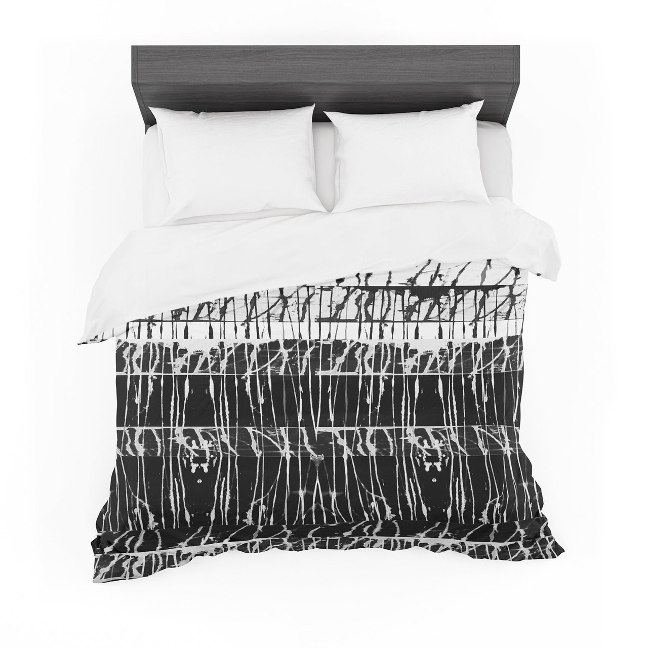 Nina May ‘Century Cityplatter’ Black White Cotton3D Customized Duvet Cover Bedding Sets