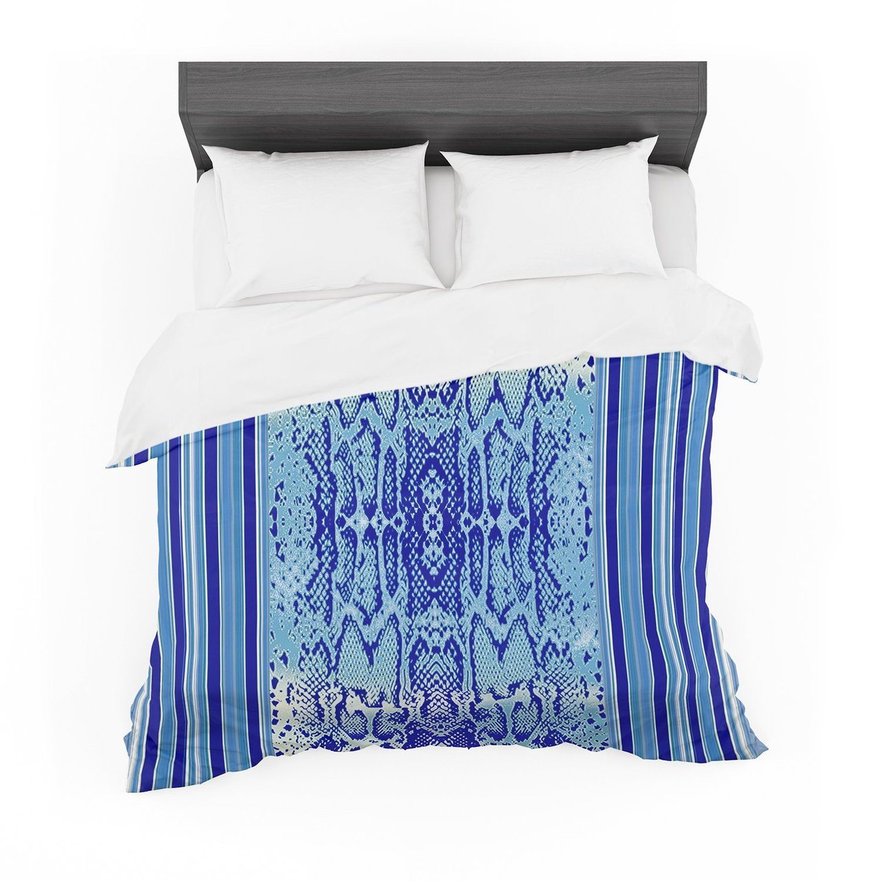 Nina May ‘Delfnake’ Blue Aqua Cotton3D Customized Duvet Cover Bedding Sets