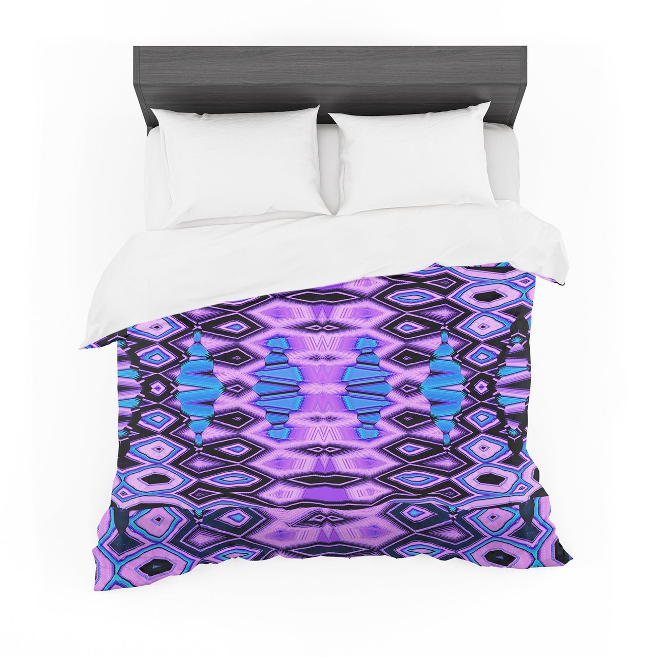 Nina May ‘Deztecca Lilac’ Purple Blue Cotton3D Customized Duvet Cover Bedding Sets