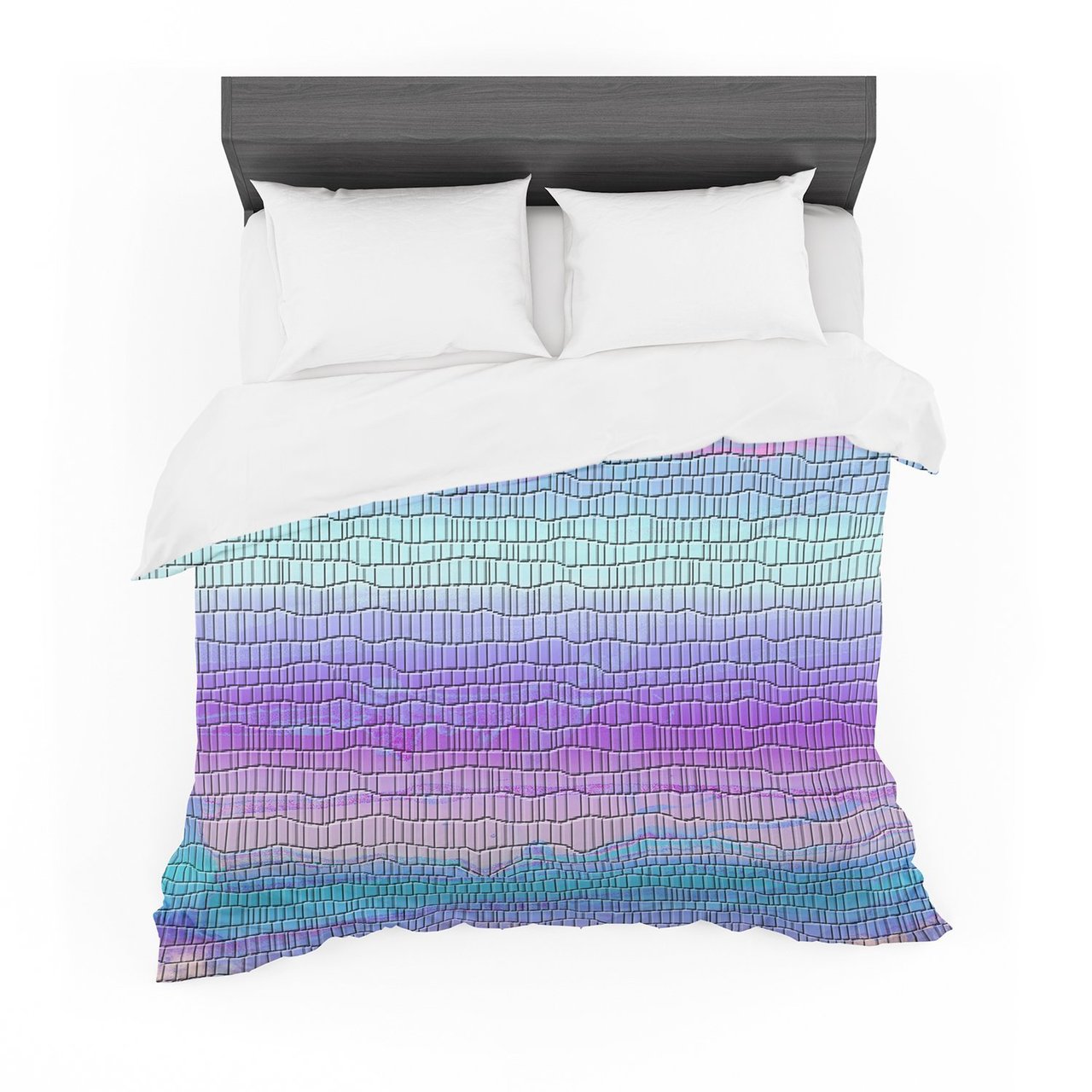Nina May ‘Drip Dye Cooltrid’ Pastel Geometry Cotton3D Customized Duvet Cover Bedding Sets