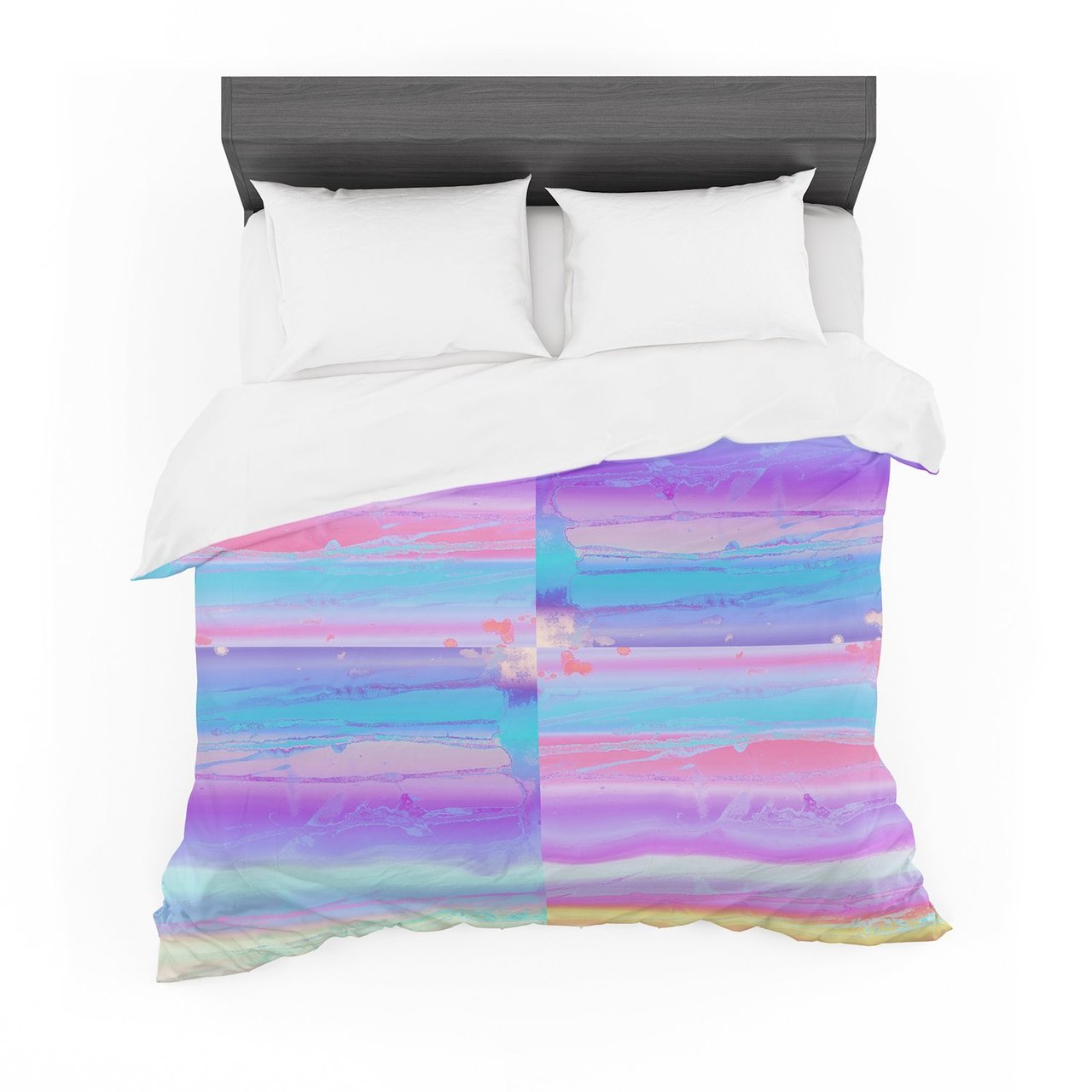 Nina May ‘Drip Dye’ Paint Pastel Cotton3D Customized Duvet Cover Bedding Sets