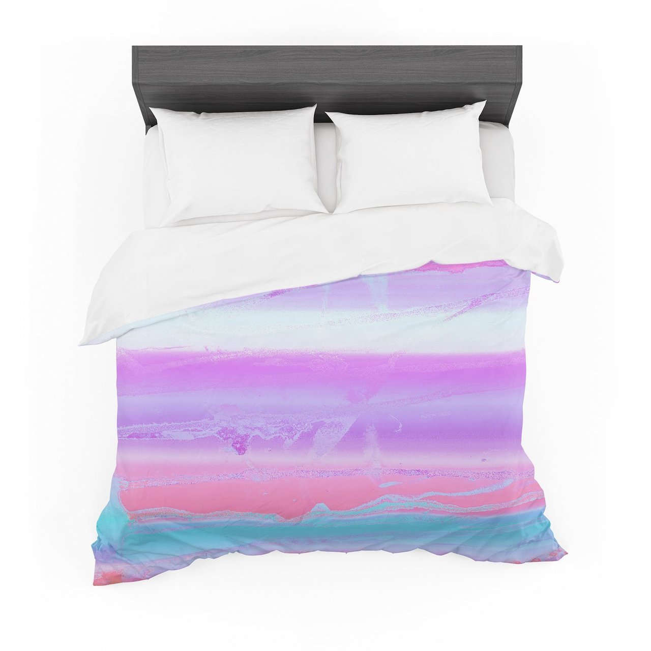 Nina May ‘Drip Dye Warm’ Purple Orange Cotton3D Customized Duvet Cover Bedding Sets