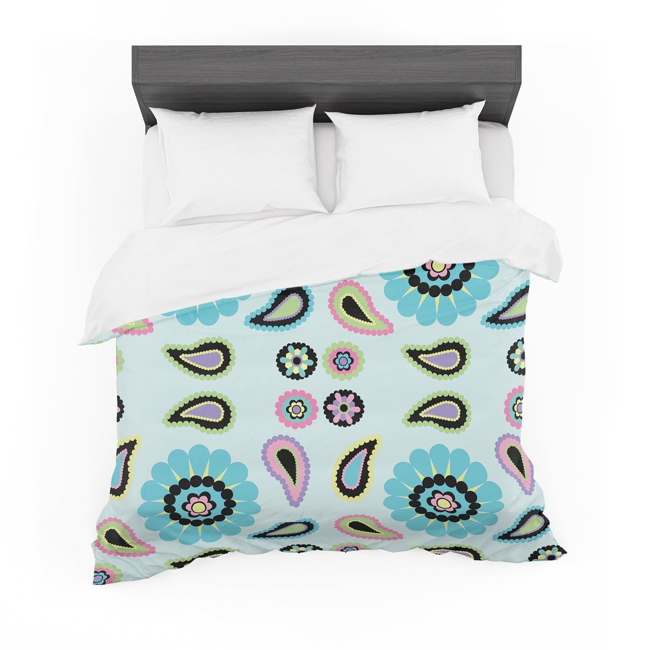 Nina May ‘Paisley Candy’ Paisley Flower Cotton3D Customized Duvet Cover Bedding Sets