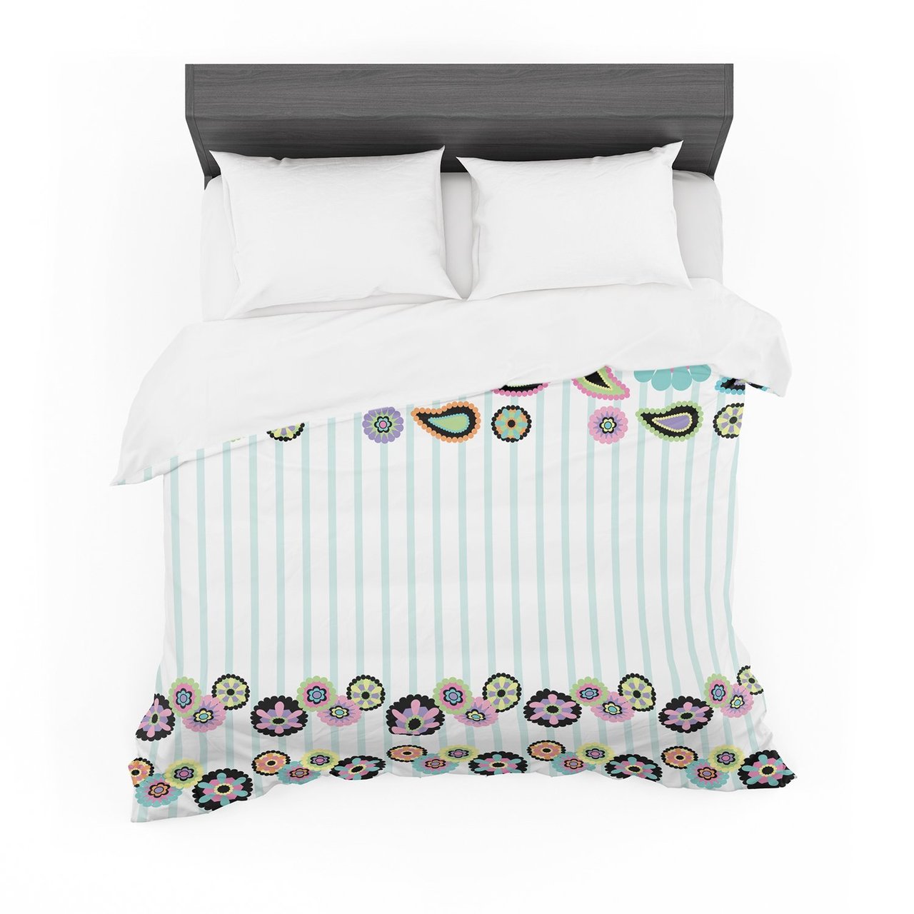 Nina May ‘Paisley Party’ Paisley Flower Cotton3D Customized Duvet Cover Bedding Sets