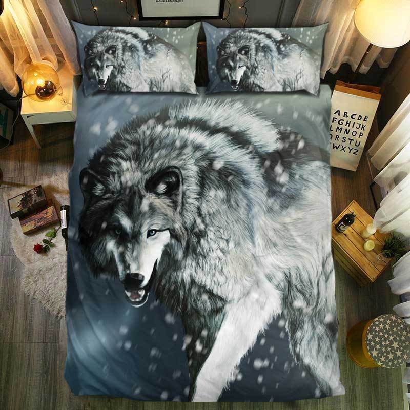 nM pecial Wolf Collection 123D Customized Duvet Cover Bedding Sets