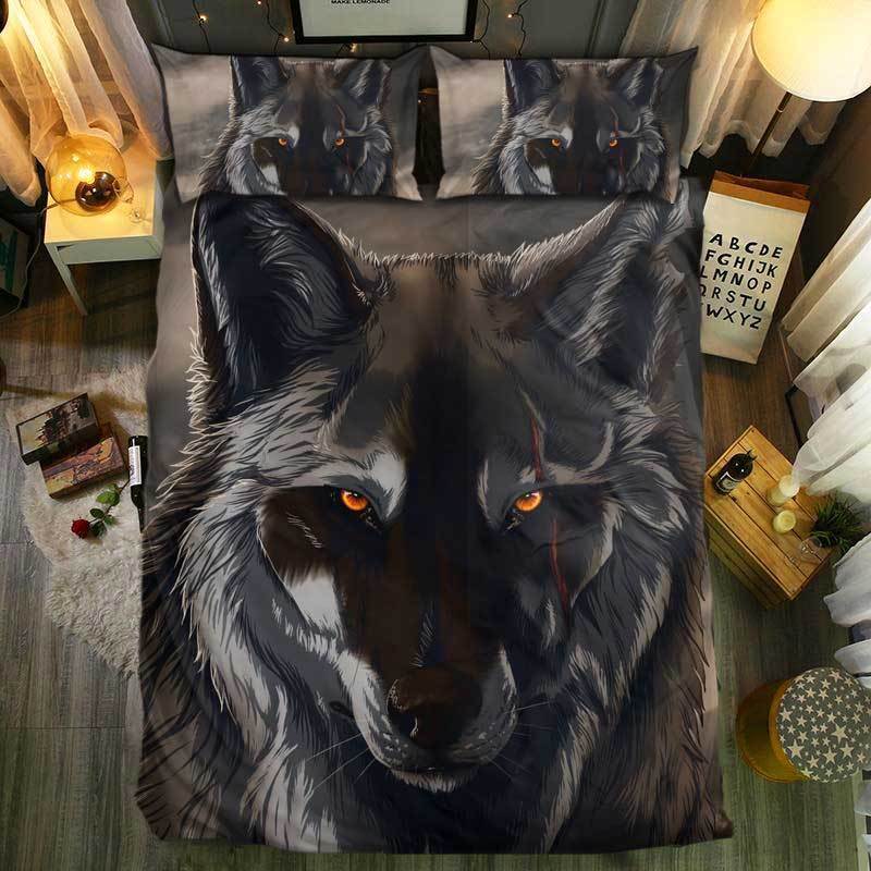 nM pecial Wolf Collection 133D Customized Duvet Cover Bedding Sets