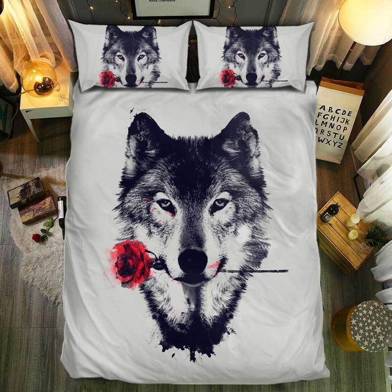 nM pecial Wolf Collection 13D Customized Duvet Cover Bedding Sets