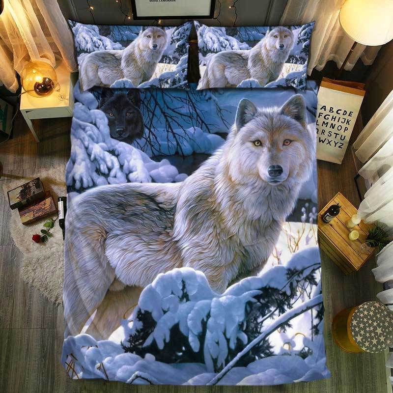 nM pecial Wolf Collection 153D Customized Duvet Cover Bedding Sets