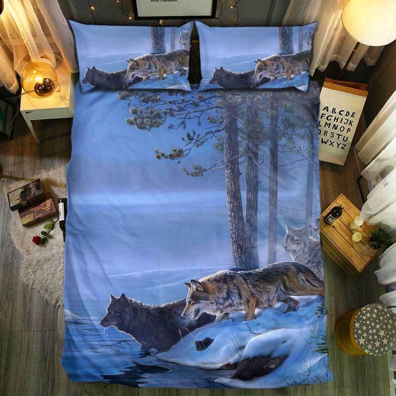 nM pecial Wolf Collection 193D Customized Duvet Cover Bedding Sets