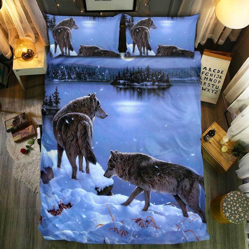 nM pecial Wolf Collection 233D Customized Duvet Cover Bedding Sets