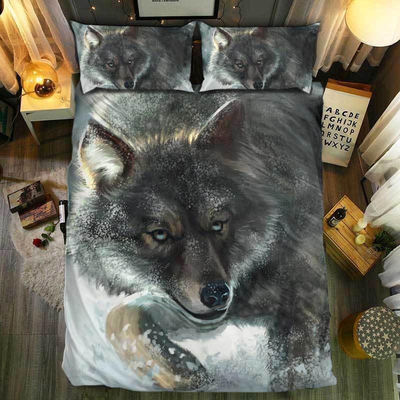 nM pecial Wolf Collection 243D Customized Duvet Cover Bedding Sets