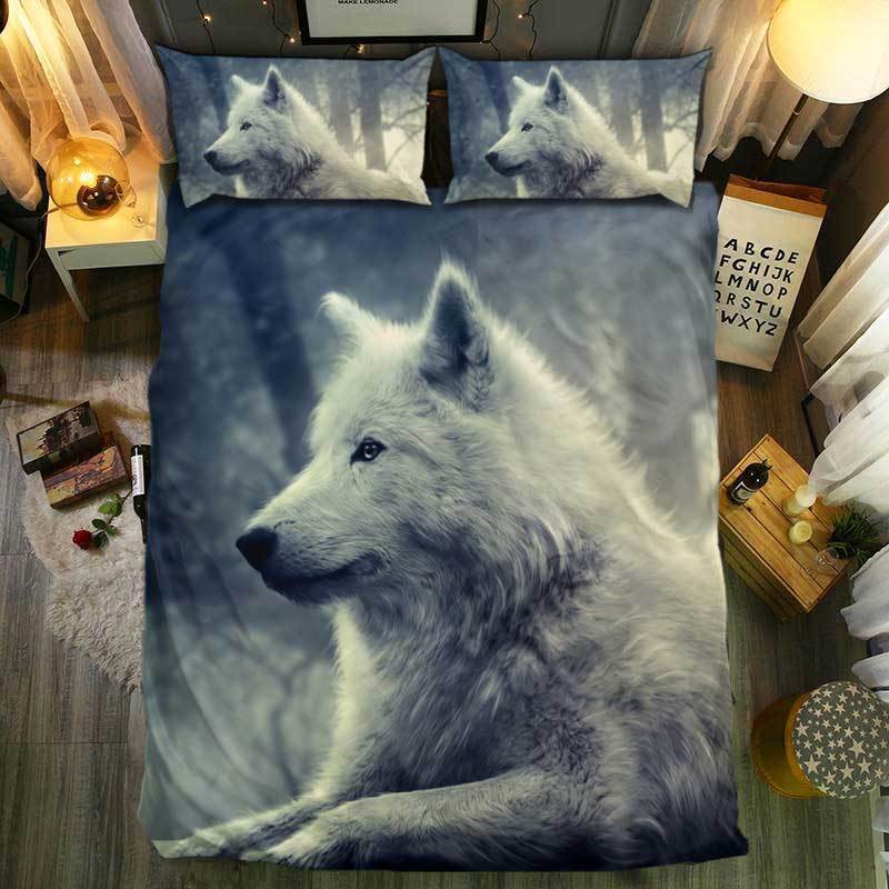 nM pecial Wolf Collection 293D Customized Duvet Cover Bedding Sets
