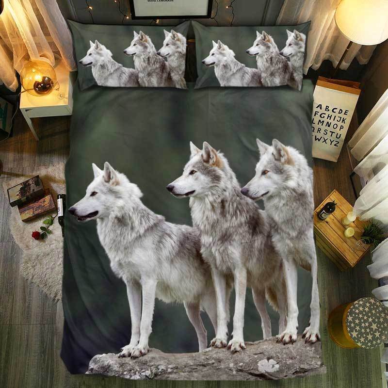 nM pecial Wolf Collection 303D Customized Duvet Cover Bedding Sets