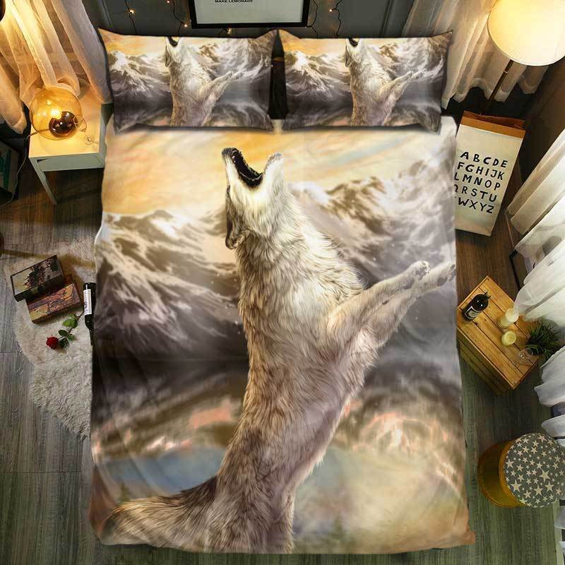 nM pecial Wolf Collection 313D Customized Duvet Cover Bedding Sets