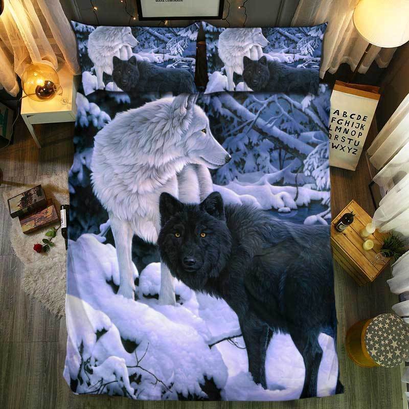 nM pecial Wolf Collection 343D Customized Duvet Cover Bedding Sets